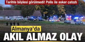 Almanya’da akıl almaz olay! Tarihte böylesi görülmedi! Polis ile asker çatıştı