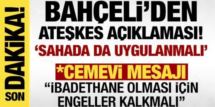 Bahçeli’den Gazze’deki ateşkese ilişkin açıklama: ‘Asıl mesele’ diyerek konuştu!