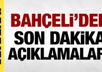 Bahçeli’den son dakika açıklamalar!