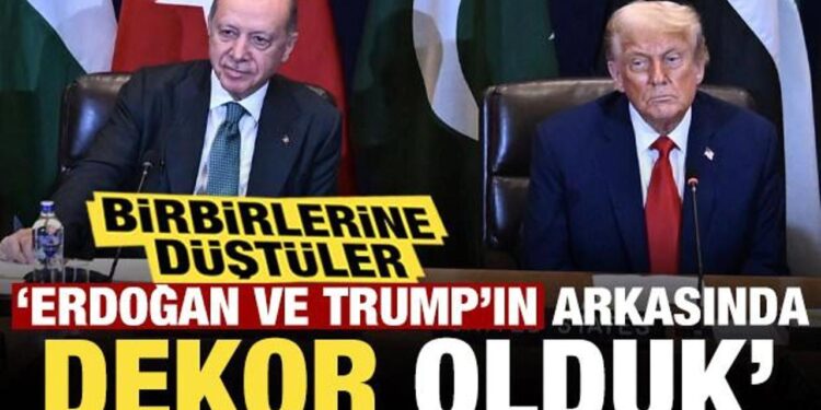 Birbirlerine düştüler: Erdoğan ve Trump’ın arkasında dekor olduk!