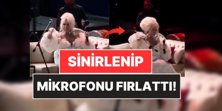 Bülent Ersoy Kayseri Konserinde Bir Anda Celallendi, Mikrofon Standını Yere Fırlattı!