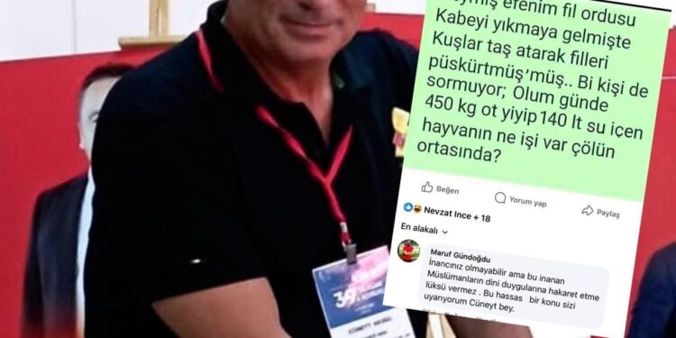 CHP’li isimden skandal paylaşım: Fil suresi ile alay etti