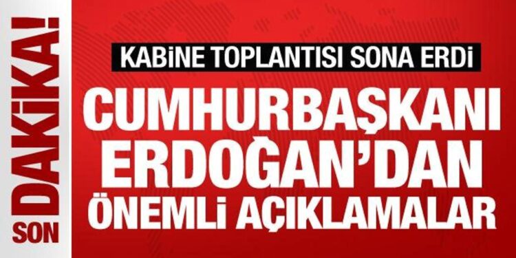 Cumhurbaşkanı Erdoğan’dan önemli açıklamalar