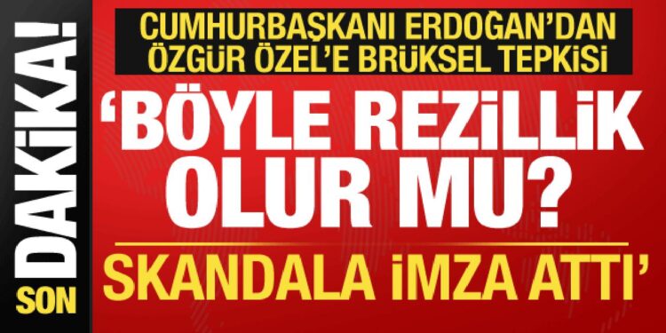 Cumhurbaşkanı Erdoğan’dan Özgür Özel’e Brüksel tepkisi: Skandala imza attı