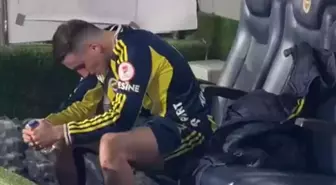 Kerem Aktürkoğlu maçta zor anlar geçirdi.