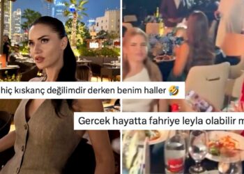 Fahriye Evcen’in Katıldığı Etkinlikte Telefonundan Kocası Burak Özçivit’i Gösterdiği İddiası X’te Dile Düştü