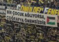 Fenerbahçe taraftarından Filistin için anlamlı pankart