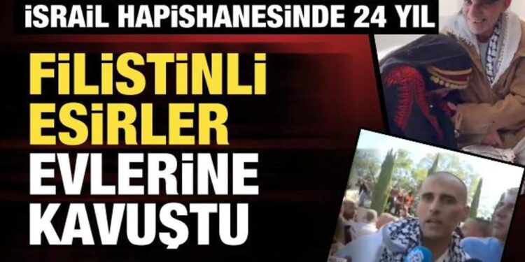 Filistinli esirler gözyaşları içinde aileleriyle kucaklaştı