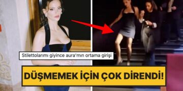 Galada Topuklu Krizi: Leyla Tanlar’ın Stiletto Ayakkabılarıyla Denge Mücadelesi Olay Oldu!
