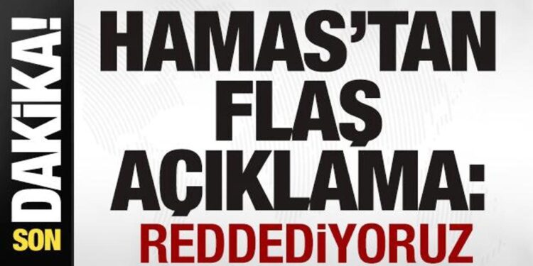 Hamas’tan son dakika açıklaması: Dış müdahaleyi reddediyoruz