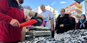 Hamsi 25 liraya düştü, vatandaş sıraya girdi