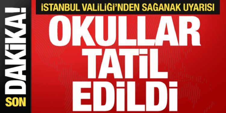 İstanbul’da sağanak alarmı! Valilik duyurdu: Okullar tatil edildi!