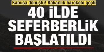 Kabusa dönüştü! Bakanlık harekete geçti! 40 ilde seferberlik ilan edildi!