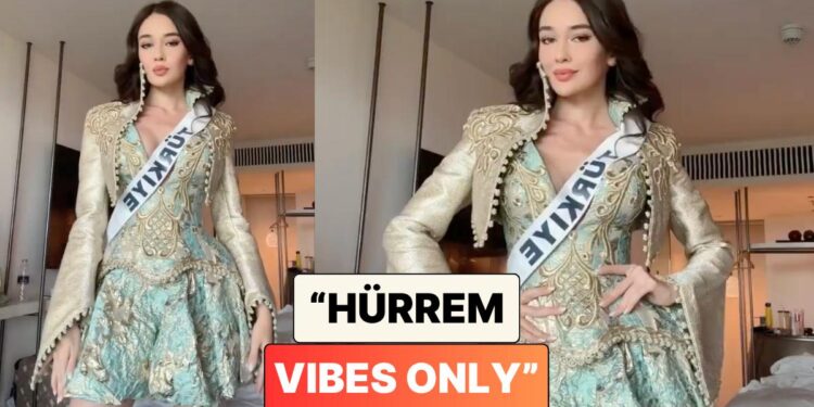 Kainat Güzellik Yarışması’nda Türkiye’yi Temsil Eden Ceren Arslan Hürrem Sultan İlhamlı Kostümünü Paylaştı