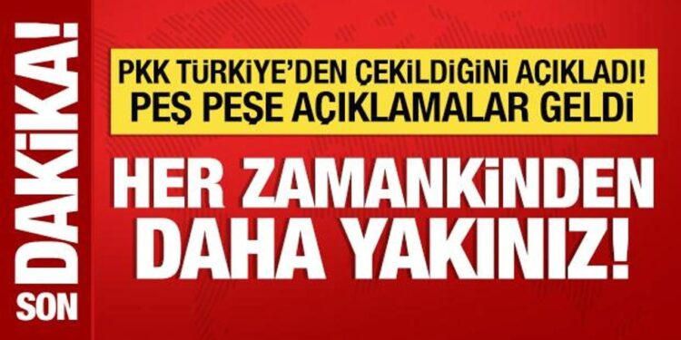 PKK, Türkiye’den çekildi: Peş peşe açıklamalar