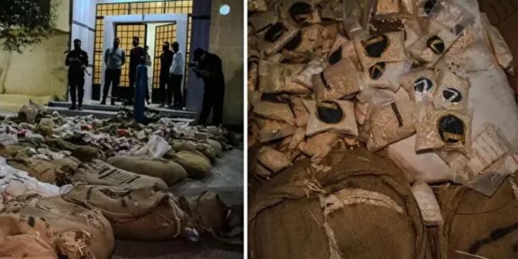 Şam’da 12 milyon kaptagon ele geçirdi