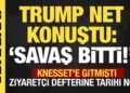 Son dakika…. ABD Başkanı Trump İsrail’de! Net konuştu: “Savaş bitti”