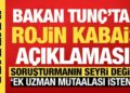 Son dakika: Bakan Tunç’tan ‘Rojin Kabaiş’ açıklaması!