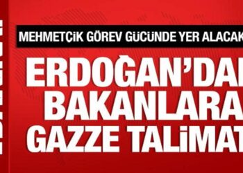 Son Dakika: Cumhurbaşkanı Erdoğan’dan bakanlara Gazze talimatı