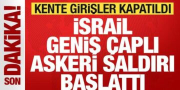 Son dakika: İsrail ordusu geniş çaplı saldırı başlattı! Kente girişler kapatıldı