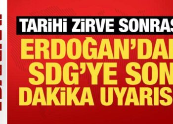 Tarihi zirve sonrası Erdoğan’dan SDG’ye son dakika uyarısı!