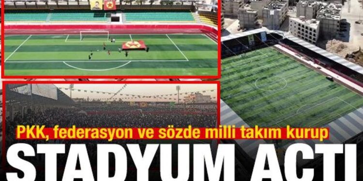 Terör örgütü PKK, federasyon ve sözde milli takım kurup stadyum açtı