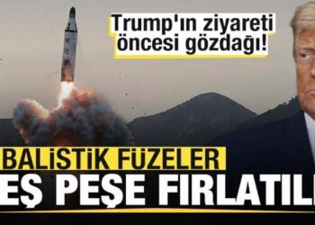 Trump’ın ziyareti öncesi gözdağı! Füzeler peş peşe fırlatıldı! Son dakika açıklaması