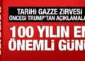 Trump’tan Mısır’da önemli mesajlar: 100 yılın en önemli günü!