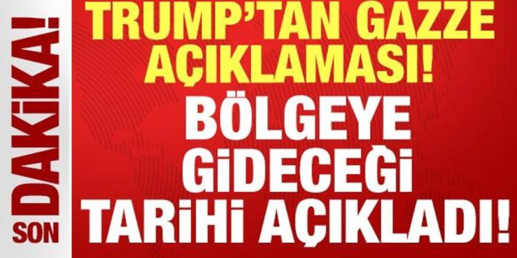 Trump’tan son dakika Gazze açıklaması: Bölgeye gideceği tarihi açıkladı!