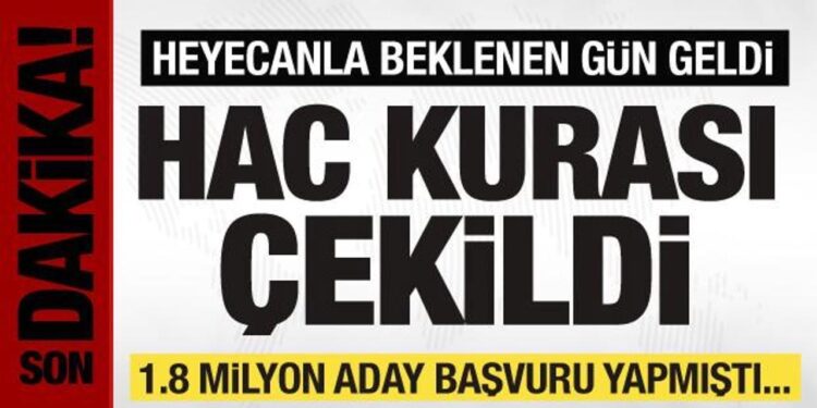 1.8 milyon aday başvuru yapmıştı… 2026 yılı hac kurası çekildi!
