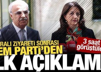 3 saat görüştüler: İmralı ziyareti sonrası DEM Parti’den ilk açıklama