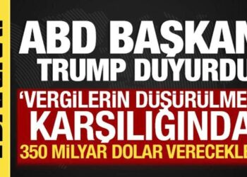 ABD Başkanı Trump: ‘Vergilerin düşürülmesi karşılığında 350 milyar dolar verecekler’