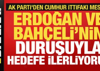 AK Parti’den Cumhur İttifakı mesajı: Erdoğan ve Bahçeli’nin duruşuyla hedefe ilerliyoruz