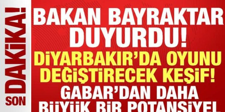Bakan Bayraktar canlı yayında “Diyarbakır’da oyunu değiştirecek keşif” diyerek duyurdu!