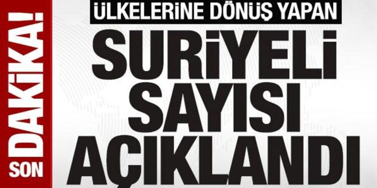 Bakan Yerlikaya: 2016’dan beri toplam 1 milyon 290 bin Suriyeli vatanına geri döndü