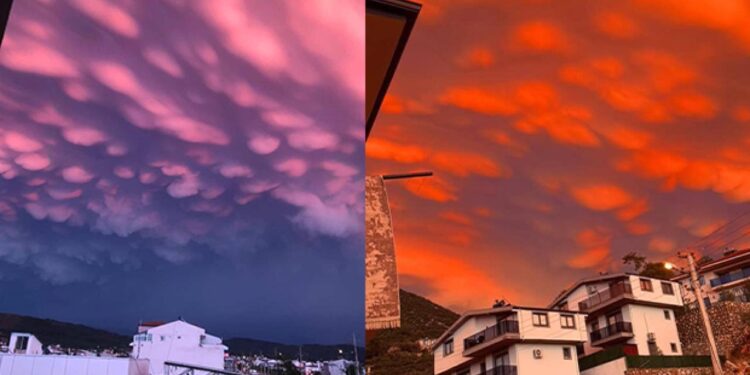 Bir ilde ‘Mammatus bulutları’ görüldü! Gören telefona sarıldı