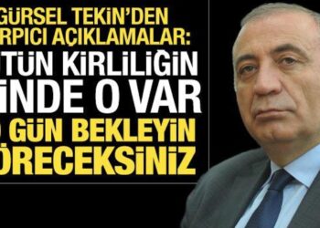 ‘Bütün kirliliğin içinde o var’ diyen Gürsel Tekin: 40 gün bekleyin göreceksiniz