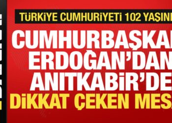 Cumhurbaşkanı Erdoğan ve devlet erkanı Anıtkabir’de
