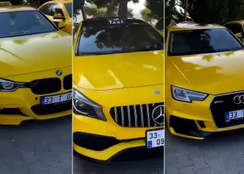 Şaşırtan Görüntü: Mersin’de Lüks Taksi Durağı