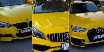 Şaşırtan Görüntü: Mersin’de Lüks Taksi Durağı