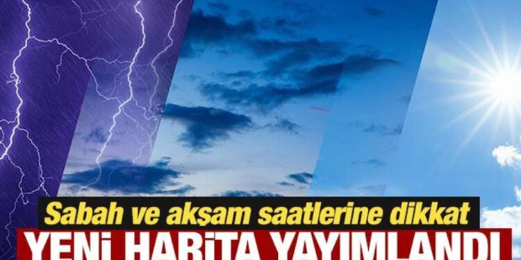 Meteoroloji yeni haritayı yayımladı: Sabah ve akşam saatlerine dikkat!