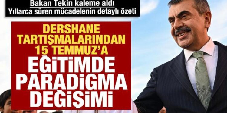 Millî Eğitim Bakanı Tekin kaleme aldı: Eğitimde paradigma değişimi