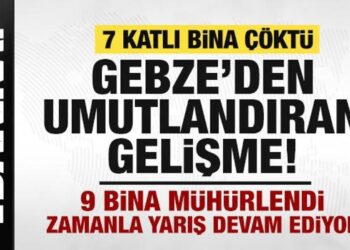 Son dakika: Gebze’de 7 katlı bina çöktü! Yıkılan binadan bir kişi sağ olarak çıkarıldı