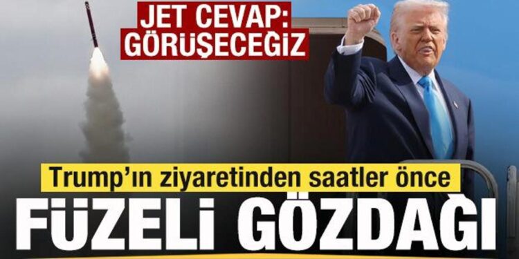 Trump’ın ziyareti öncesi füzeli gözdağı! Jet cevap: Görüşeceğiz
