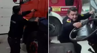 Yangın sırasında koşan itfaiyeci büyük şok yaşadı