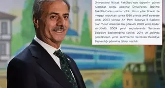 Üniversite: “Yusuf Alemdar Bizden Mezun Olmadı”
