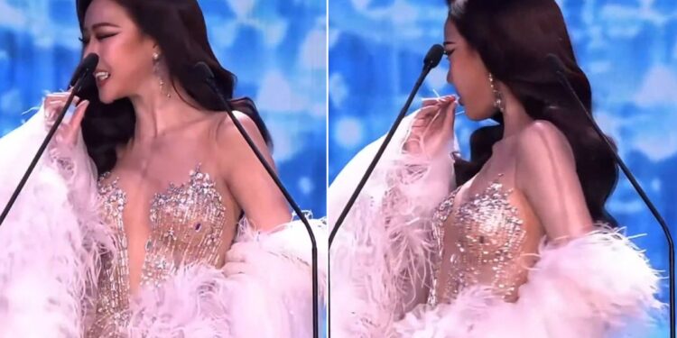 Podyumda talihsiz an! Yarışmacının başına gelen herkesi şoke etti