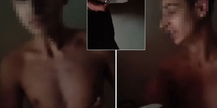 Kadın ile Bıçaklı İki Erkek Arasında Şok Görüntü