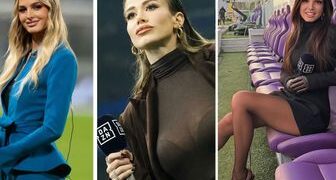 Kadın futbol muhabirleri güzellikleriyle dikkat çekti