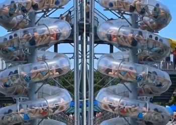 Aqua parkta mahsur kalanlar yardım bekledi